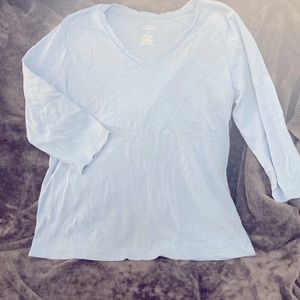 At John’s Bay 3/4 length sleeve light blue shirt M
